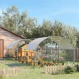 Large Walk-In Steel Poultry Run with Covers – 7.6 × 2.8m
