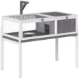 Raised Wooden Tortoise Table with Shelter and Tray – Grey, 104cm