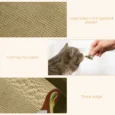 Cat Cardboard Scratcher Sofa Bed with Catnip 58x29cm – Brown and claret