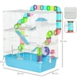 Hamster Cage 59L x 36W x 69H cm – Light Blue and white