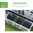 Wooden Chicken Shelter with Nesting Box – Light Grey