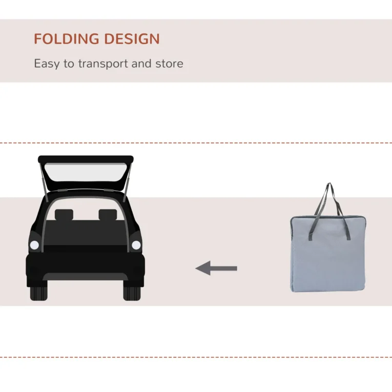 Folding Soft-Sided Pet Carrier – Grey, 41cm