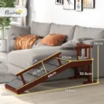 Wooden Dog Ramp Non-Slip with Guardrails – Brown and Grey