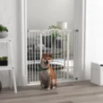 Adjustable Dog Gate – White, 94cm High, 74–100cm