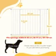 Adjustable Pet Gate with Two Extensions – White, 76cm