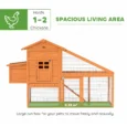 Wooden Hen House with Nesting Box and Attached Run – Orange