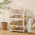 Wooden Hamster Habitat with Storage Shelf – Natural, 117cm High