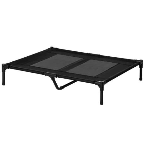 Raised Mesh Dog Bed with Metal Frame &ndash; Black, 92cm