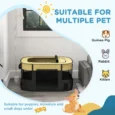 Foldable Dog Pen Portable Indoor/Outdoor – Yellow and Black