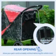 Clear Pet Stroller Rain Cover with Rear Access – Selected Models