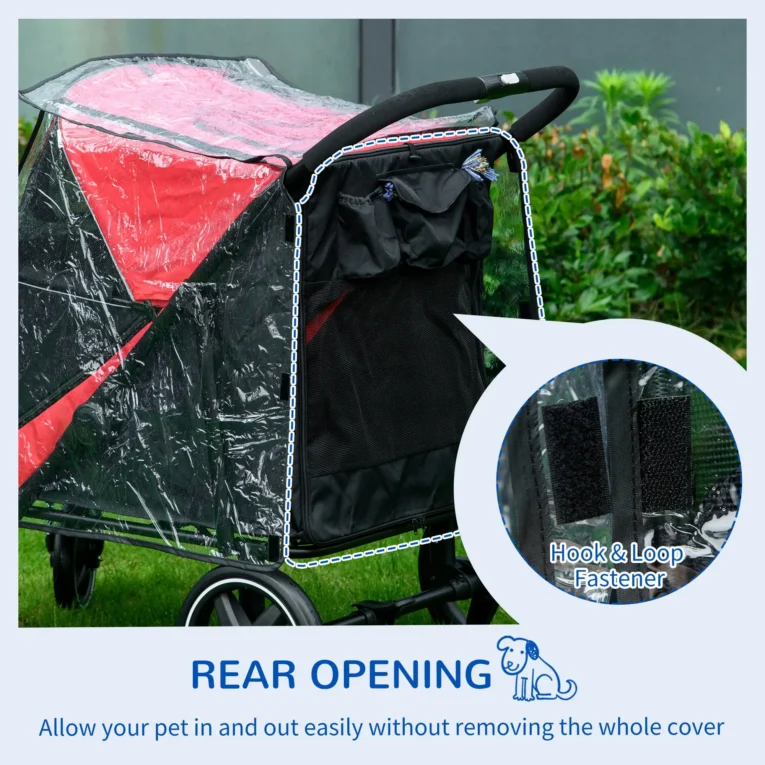 Clear Pet Stroller Rain Cover with Rear Access – Selected Models Clear Pet Stroller Rain Cover with Rear Access – Selected Models