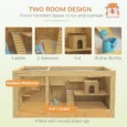Hamster Cage 100W x 50D x 50Hcm – Natural wood finish