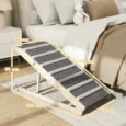 Adjustable Wooden Pet Ramp with Carpet Surface – Four Heights