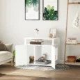 Cat Litter Cabinet with Adjustable Divider – White, 76cm