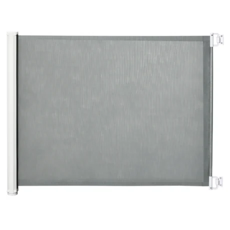 Retractable Fabric Pet Gate &ndash; White and Grey, 115cm