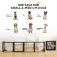 Six-Panel Freestanding Dog Gate – Black, 432cm