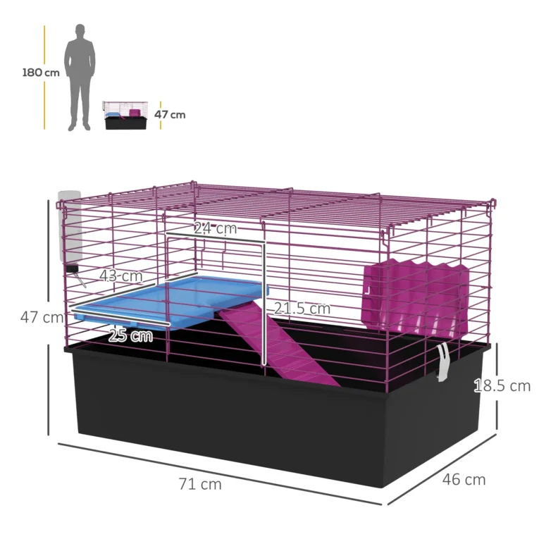 Small-Pet Habitat with Ramp 71x46cm – Black Small-Pet Habitat with Ramp 71x46cm – Black