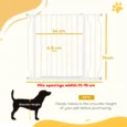 Adjustable Walk-Through Dog Gate – White, 75–95cm