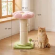 Flower Cat Scratching Post with Padded Perch – Pink, 59cm