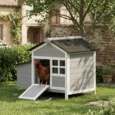 Wooden Chicken Coop Pull-Out Tray Nesting Box – Grey, White, Black