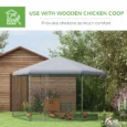 Hexagonal Chicken Run with Covered Roof – Silver
