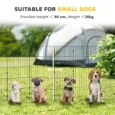 8-Panel Pet Playpen Medium Dogs Indoor Outdoor 80cm – Green
