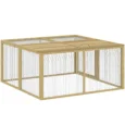 Folding Wooden Rabbit Exercise Pen – Natural, 120cm
