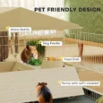 Small-Animal Cage with Detachable Playpen – Beige, 108cm
