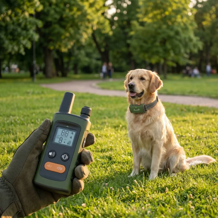 Dog Training Collar IPX7 Rechargeable – Green