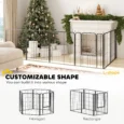Heavy Duty Dog Playpen 80cm High for Indoor Outdoor – Black