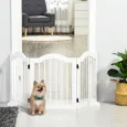 Three-Panel Freestanding Dog Gate – White
