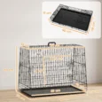 Folding Car-Boot Dog Crate with Sloping Sides – Black, 90cm