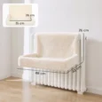 Cat Radiator Hammock Foldable Metal Frame – Cream White