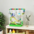 5-Tier Hamster Cage with Wheels and Tunnel – Green
