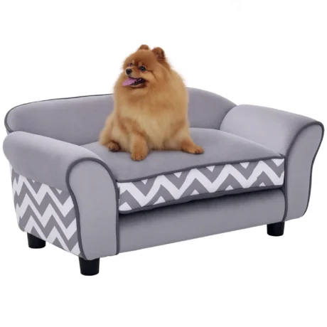 Small Pet Sofa with Removable Cushion – Grey, 73.5cm