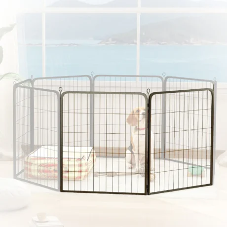 Dog Playpen Extension Panels – Two-Pack, Black, 80cm High