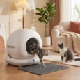 Automatic Cat Litter Box APP Control 72L – White, Grey