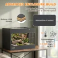 OSB Reptile Terrarium with Lockable Glass Doors – Black, 60cm