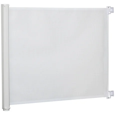 Retractable Mesh Pet Barrier – White, Up to 115cm