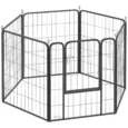 Heavy Duty Dog Playpen 80cm High for Indoor Outdoor – Black