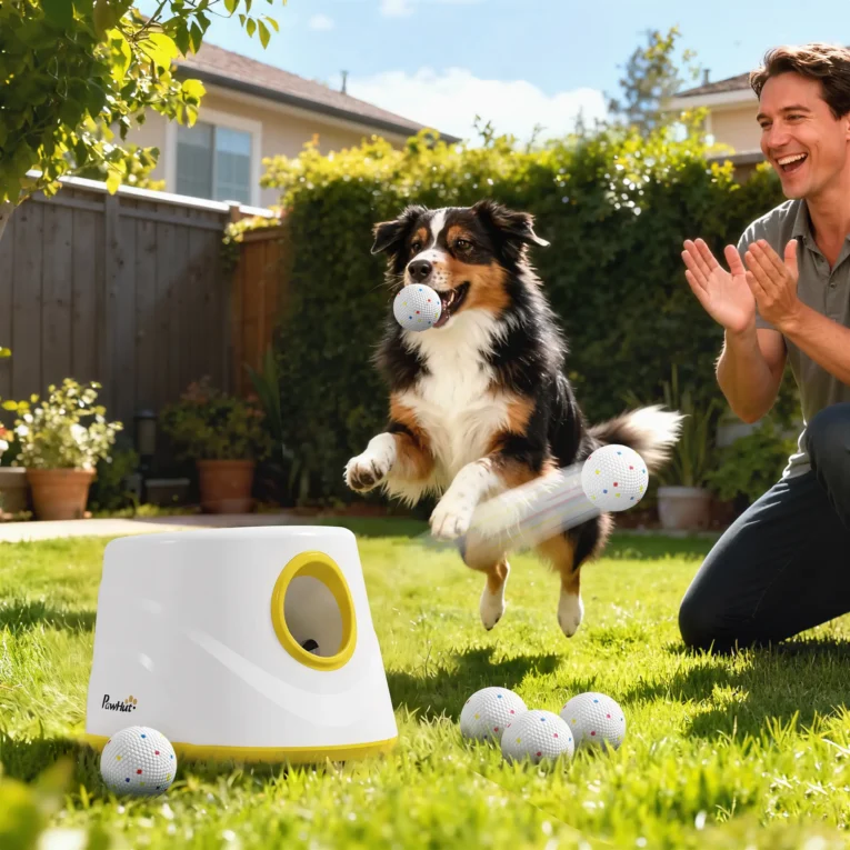 Automatic Dog Ball Launcher 3 Distance Settings – Yellow