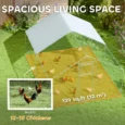 Chicken run 300W x 400D x 195Hcm – Silver tone