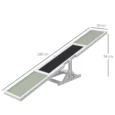 Wooden Dog Agility Seesaw – White, 180cm