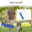 Six-Pole Dog Agility Weave Set with Carry Bag – Blue and White
