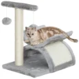 Compact Cat Activity Centre with Rotating Bar – Light Grey