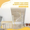 Pressure-Fit Pet Gate with Two-Way Door – White, 76–81cm