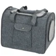 Folding Soft Pet Carrier with Shoulder Strap – Dark Grey, 42cm