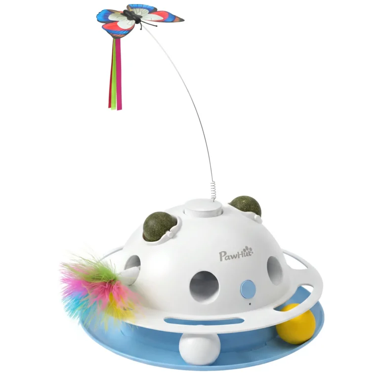 Interactive Cat Toy with Butterfly and Feather Features