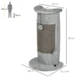 Cat Scratching Post with Plush and Balls 58cm – Grey