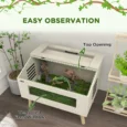 Raised Wooden Vivarium with Glass Viewing Panels – Oak Tone, 111L